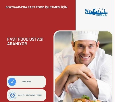 Fast Food Ustası Aranıyor... Mesajınızı instagram hesabımdan iletiniz gokhanbayram.17