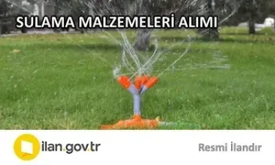 SULAMA MALZEMELERİ ALIMI